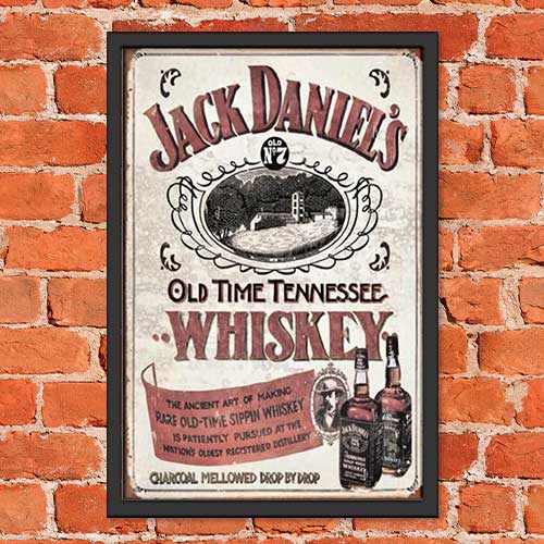 Quadro Decorativo - Jack Daniels Whiskey retro Tennessee